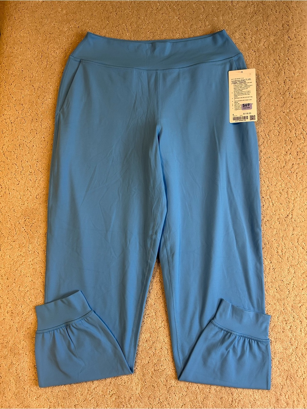 NWT Lululemon Align HR Jogger Regular Size 8 Ocean Wave Color
